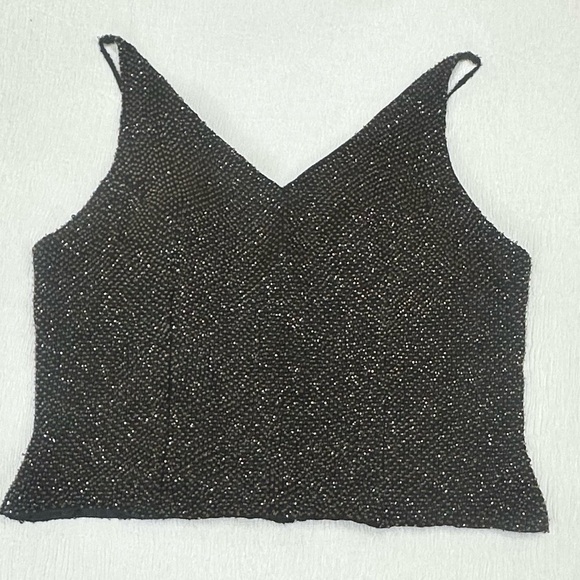 Scala Black silk Camisole beaded with gold and iridescent eye catching Sparkle 💖 - Picture 10 of 10